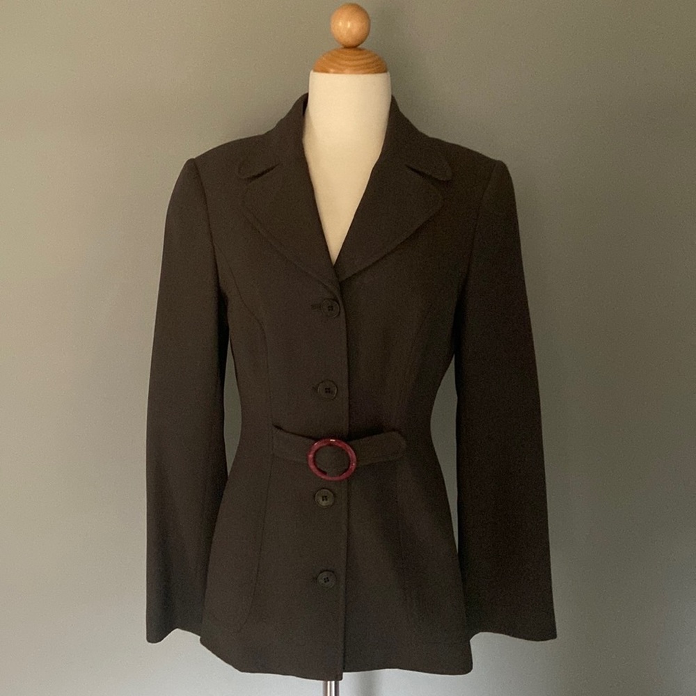 BCBG Maxazria Belted Blazer Fitted